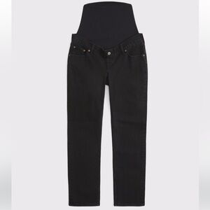 Abercrombie & Fitch Maternity Black Ankle Straight Leg Jeans